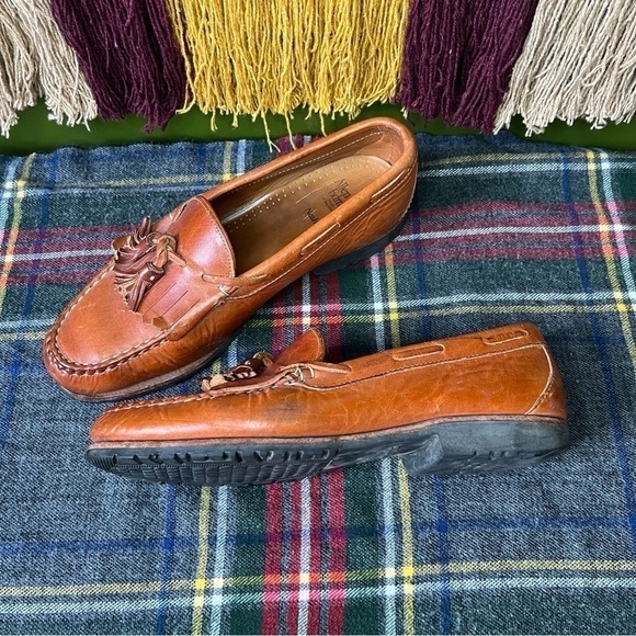 Allan Edmonds Brown Nashua Tassel Loafers 10.5 - Picture 2 of 7